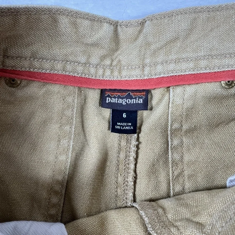 Patagonia Worn Wear All Season Hemp Canvas Highrise Shorts Women Size‎ 6 Brown